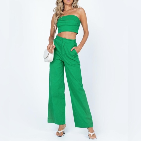 Princess Polly Pants - AIDEN SET GREEN